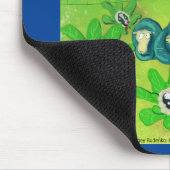 Rick London Grappige Border Collie Bloem Strip Muismat (Hoek)