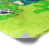 Rick London Grappige Border Collie Bloem Strip Poster (Hoek)