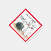 Rick London Grappige Bowling Comic Servet (Hoek)