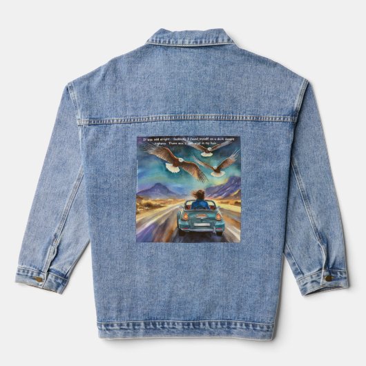 Rick London Grappige Comic Strip Jas  Denim Jacket (Achterkant)
