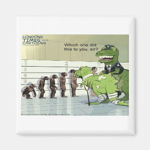 Rick London Grappige Dinosaurus Politie Lineup Magneet