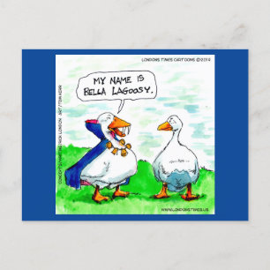 Rick London Grappige Gans Vampier met Bellen  Briefkaart