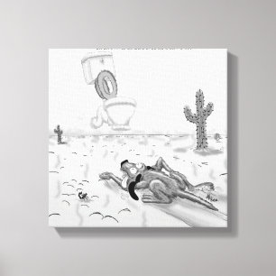 Rick London Grappige Hond Mirage Canvas Print