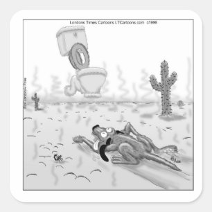 Rick London Grappige Hond Mirage Vierkante Sticker