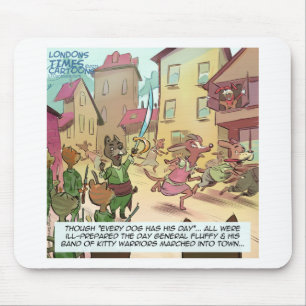 Rick London Grappige Katten Vs Honden Tekentrilogi Muismat