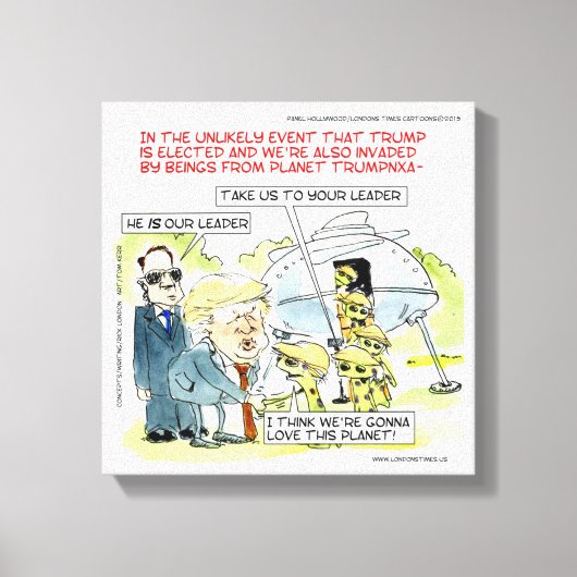 Rick London Grappige Planeet Trump Canvas Print (Voorkant)