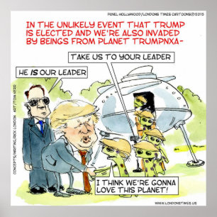 Rick London Grappige Planeet Trump Poster