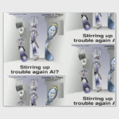 Rick London Grappige Silverware Politie Cadeaupapier (Vlak)