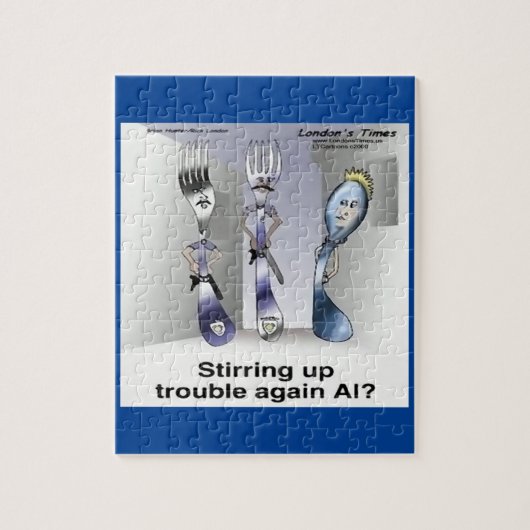 Rick London Grappige Silverware Politie Legpuzzel (Verticaal)