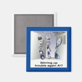 Rick London Grappige Silverware Politie Magneet (Voorkant / Achterkant)