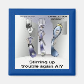 Rick London Grappige Silverware Politie Magneet (Voorkant)