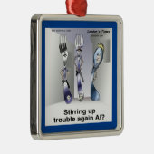 Rick London Grappige Silverware Politie Metalen Ornament (Rechts)