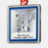 Rick London Grappige Silverware Politie Metalen Ornament (Links)