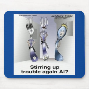 Rick London Grappige Silverware Politie Muismat