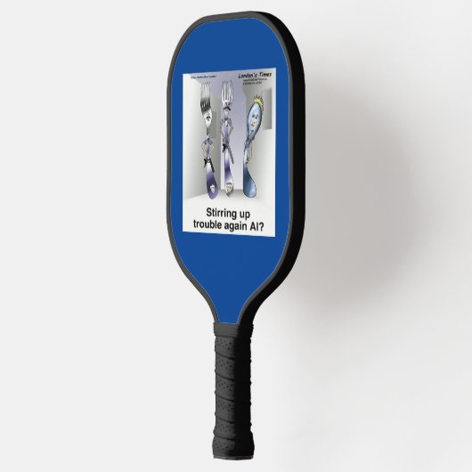 Rick London Grappige Silverware Politie Pickleball Paddle (Links)