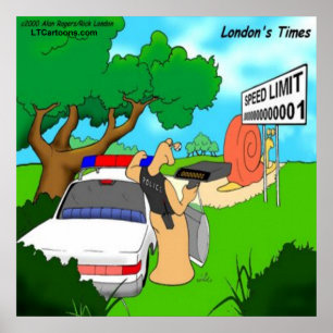 Rick London Grappige Slug Verkeersagent Poster