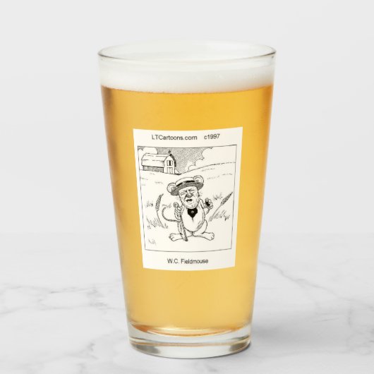 Rick London Grappige Veldmuis Strip  Glas (Voorkant gevuld)