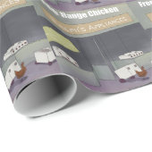 Rick London Grappige Vrije-Uitloop Kip Cadeaupapier (Rol Hoek)