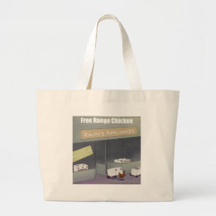 Rick London Grappige Vrije-Uitloop Kip Grote Tote Bag