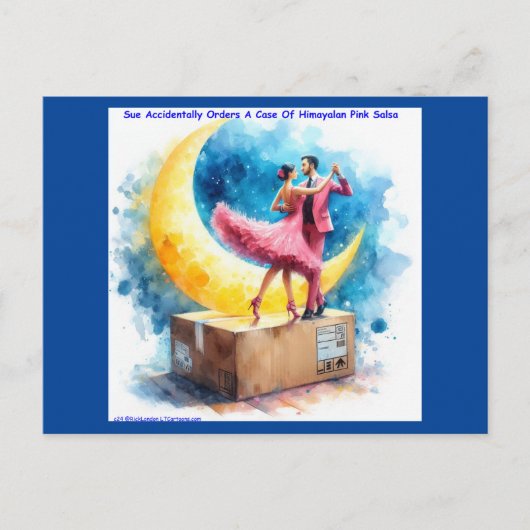 Rick London Himalayan Roze Salsa Grappig  Briefkaart (Voorkant)