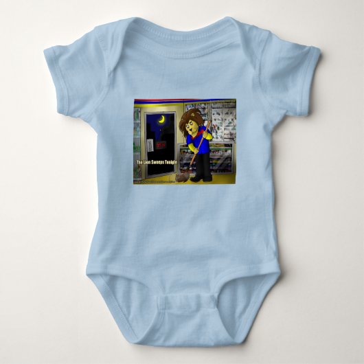 Rick London "Lion Sweeps Tonight" Baby Comic Romper (Voorkant)