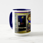 Rick London "Lion Sweeps Tonight" Funny Comic Mok (Voorkant links)