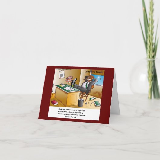 Rick London Muskrat Scheiding Attorney Comic Kaart (Voorkant)