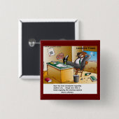 Rick London Muskrat Scheiding Attorney Comic Vierkante Button 5,1 Cm (Voorkant /achterkant)