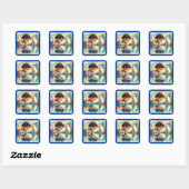 Rick London Narcissus & De Kat Grappig Vierkante Sticker (Vel)