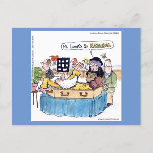 Rick London Old Hippie Funeral Funny Comic Briefkaart