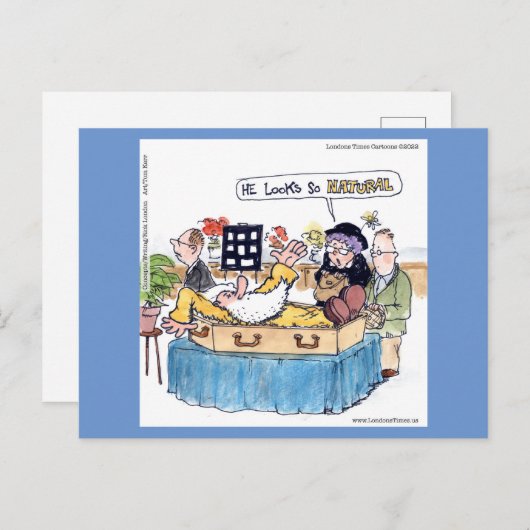 Rick London Old Hippie Funeral Funny Comic Briefkaart (Voorkant / Achterkant)