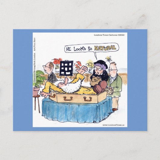 Rick London Old Hippie Funeral Funny Comic Briefkaart (Voorkant)