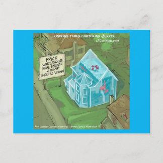 Rick London Overstroomd Huis Te Koop Grappig Briefkaart