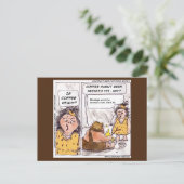 Rick London Prehistorische Coffee Funny Cartoon Briefkaart (Staand voorkant)