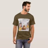 Rick London Prehistorische Coffee Funny Cartoon T-shirt (Voorkant volledig)