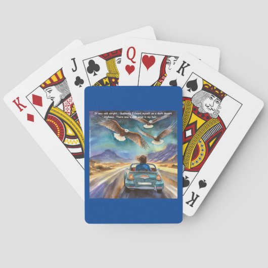 Rick London rijden in de donkere grappige strip Pokerkaarten (Achterkant)
