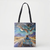 Rick London rijden in de donkere grappige strip Tote Bag (Voorkant)