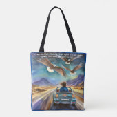 Rick London rijden in de donkere grappige strip Tote Bag (Achterkant)