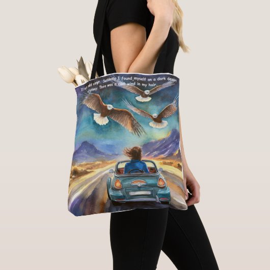 Rick London rijden in de donkere grappige strip Tote Bag (Dichtbij)