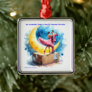 Rick London Roze Himalaya Salsa Grappig  Metalen Ornament