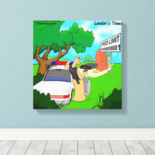 Rick London Slug Traffic Cop Canvas Print (Insitu (Houten vloer))