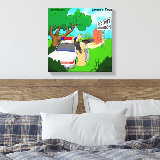 Rick London Slug Traffic Cop Canvas Print (Insitu (Slaapkamer))