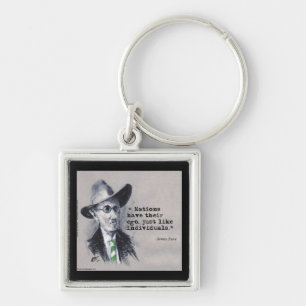 Rick London & Tom Kerr James Joyce & Ego Quote Sleutelhanger
