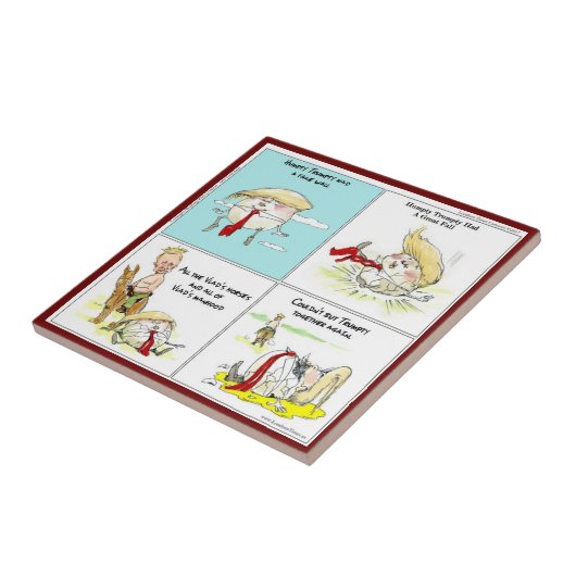 Rick London "Trumpty Dumpty" Funny Ceramic Tegel Tegeltje (Zijkant)