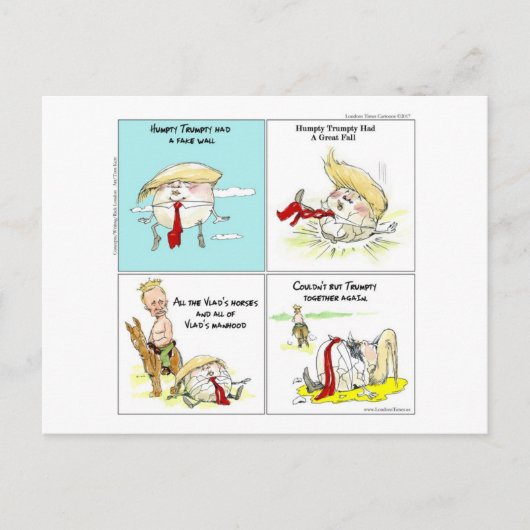Rick London "Trumpty Dumpty" Funny Trump Gift Briefkaart (Voorkant)