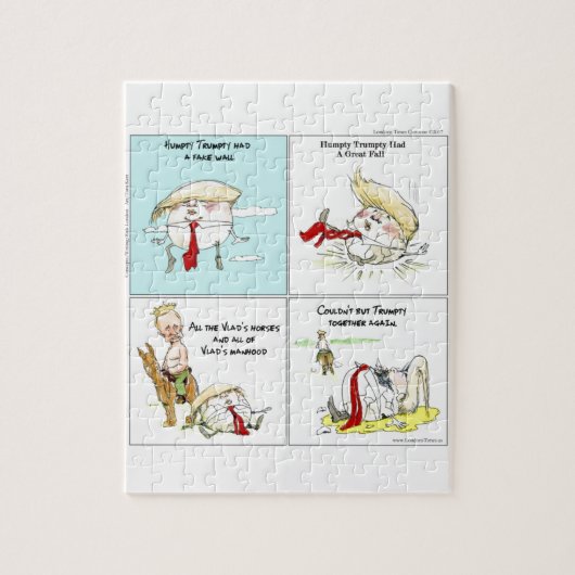 Rick London "Trumpty Dumpty" Funny Trump Gift Legpuzzel (Verticaal)