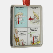 Rick London "Trumpty Dumpty" Funny Trump Gift Metalen Ornament (Rechts)