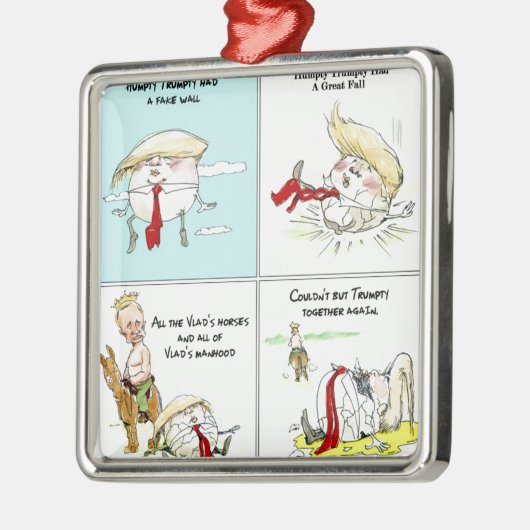 Rick London "Trumpty Dumpty" Funny Trump Gift Metalen Ornament (Links)