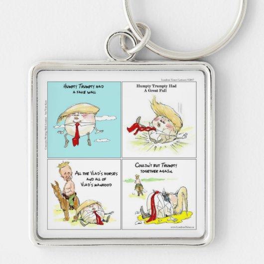 Rick London "Trumpty Dumpty" Funny Trump Gift Sleutelhanger (Voorkant)