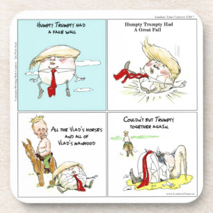 Rick London "Trumpty Dumpty" Grappig Trump Cadeau Bier Onderzetter